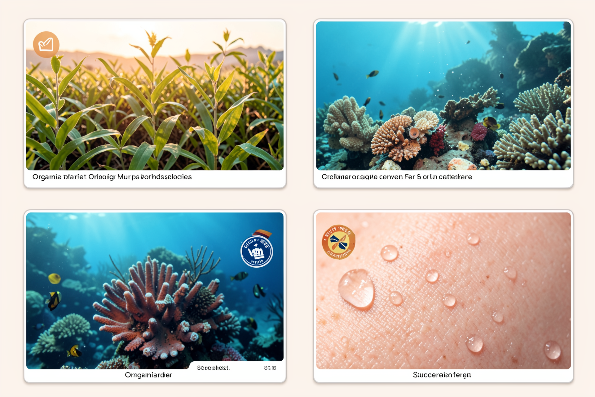 A variety of Coola Suncare products